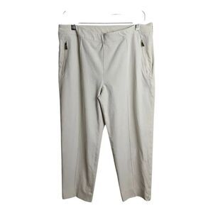 Ralph Lauren Cream Straight-Leg Capris with Zip Pockets